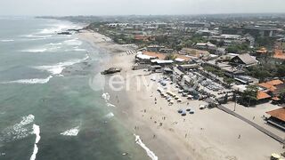Drone Shot of Canggu Village in Bali, Indonesia