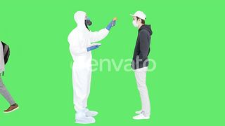 Man in Hazmat Suit: Ensuring Safety and Security - A Green Screen Chroma Key Demonstration