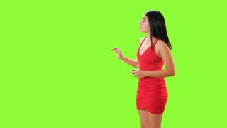 Weather Presenter Delivers Engaging Newsroom Presentation on Green Screen - A Seamless Blend of Technology and Information