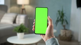 Vertical Cellphone with Chroma Key Screen - A Versatile Tool for Creative Expression