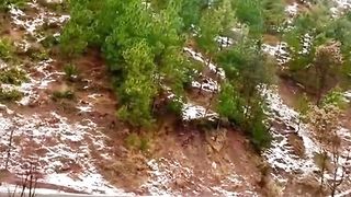 Snowfall Mountain Kashmir Valley Pakistan
