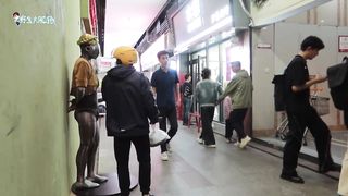 Funny Atomic Heart twins prank in China.