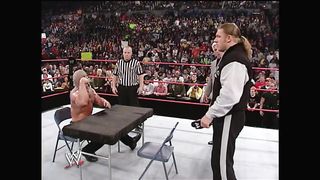 Scott Steiner vs. Triple H — Arm Wrestling Match: On this day in 2002