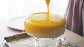 Mango Passion Fruit Mousse Cake