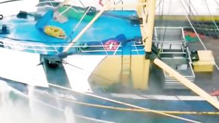 Ship in rough
