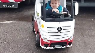 The boy learns the nuances of parking