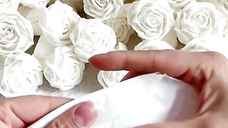 Handmade diy toilet paper rose flowers