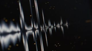 Digital equalizer playing a song