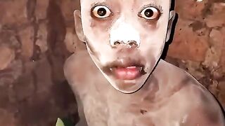 Funny and scary face
