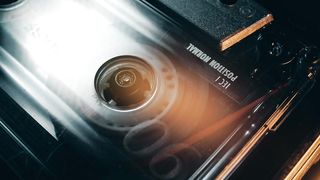Audio cassette is playing