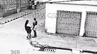 The guy pretended to be a sleeping tramp fleeing from bandits.