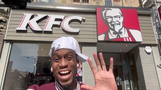 Walking into KFC until I see a black person