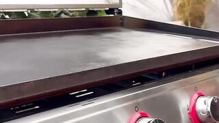 Spicy cheesesteak sandwiches with @BlueRhinoPropane