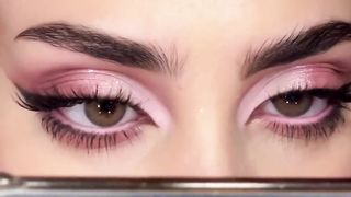 ???? ميك اب زهري مع ايلاينر بني سهل PINK EYE MAKEUP