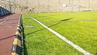 Scene before friendly Football Match with
