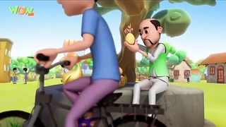 motu patlu cartoon and golden duck laying eggs