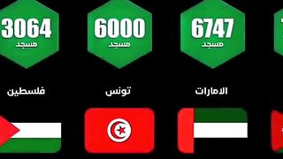الدول العربية و عدد المساجد بها