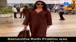 Samantha Ruth Prabhu was snapped arriving at Mumbai Airport #samantha #shorts #short #trending #viral #bollywood #shortvideo