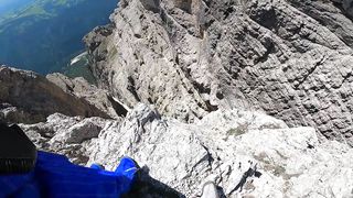 Wingsuit Flight - straight & steep line
