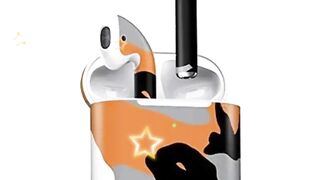 Orange camo Skin Compatible for AirPods 2 (2nd Gen) (V315)