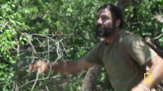 Hanging out with a monitor lizard primal Survivor Extreme African Safari
