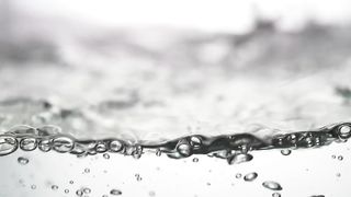 Bubbling water in slow motion