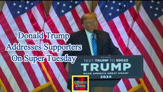 Donald Trump addresses supporters on Super Tuesday