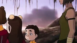 Toph conoce a los nietos de su amigo el Avatar aang