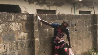 Lizard hunting in Africa