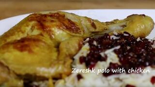 Persian Saffron Chicken and Barberries Rice Recipe