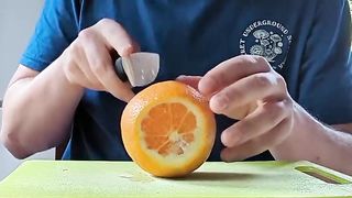 Learning how to carve an orange