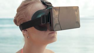 Immersive Escapes: Woman Embarks on a Virtual Adventure in the Great Outdoors