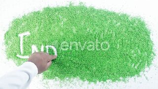Nature's Calligraphy: A Green Hand Writes 'Indonesia' in Flourishing Script