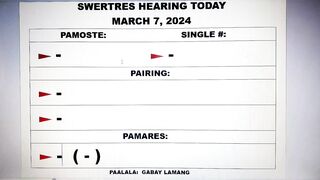Swertres hearing today March 7, 2024