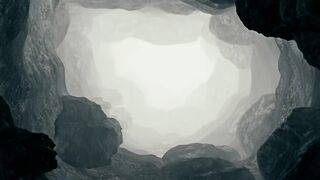 Animation of a cave with fog
