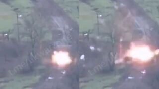 Ukrainian BMP-3 supports Ukrainian infantry storming Russian positions