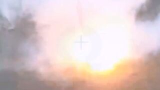 Ukrainian kamikaze drones and anti-tank missiles wiping out Russian armored column at Avdiivka