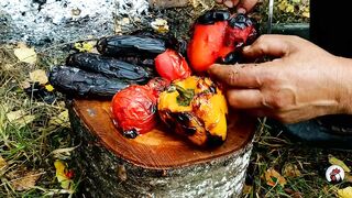 Charcoal-Barbecue-Salad-Simple-and-Comfortable-Village-Life