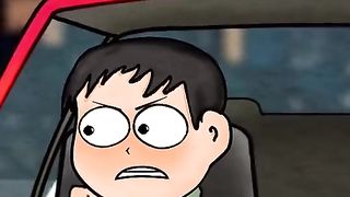 You are driving with your dad