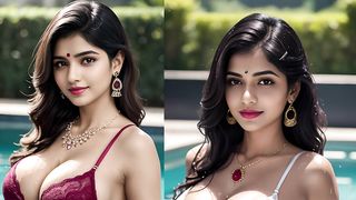 [4K Sui-ai-art] Hair 4K art, Super lookbook, fashion , lookbook model, AI mallu girl Gold dress.