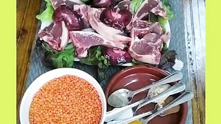 Cote d'agneau ou lentilles rouge