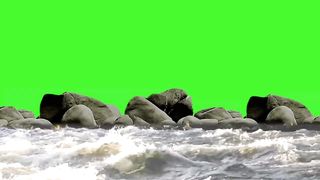 Green screen effect river no copyright video(720P_HD).
