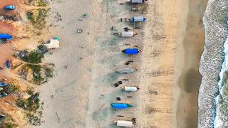 Beutiful view of goa shoot by drone camera