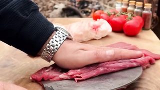 Fatty meat rolls - steak kebab