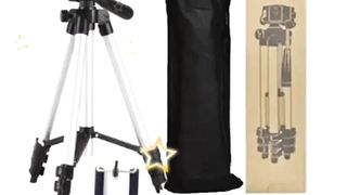 TRIPOD-3110 Portable Camera Tripod with Three-Dimensional Head Quick Release Plate for All Cameras  Mobile, Best for Making Videos'- Silver, Black