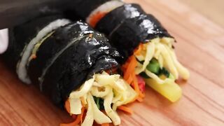자꾸만 손이가는 맛있는 김밥 쉽게 만들기 _ 참치김밥 요리 레시피 _ 김밥 맛있게 만드는법