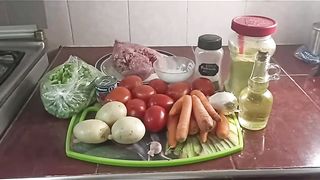 Como hacer picadillo tradicional con nopalitos.