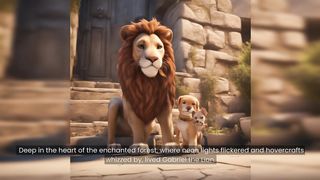 Gabriel the Lion and Max the Cyberpunk Dog: An Unlikely Friendship