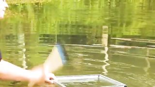 Building a fish tower in a pond