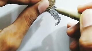 Drawing with the help of a coin 2